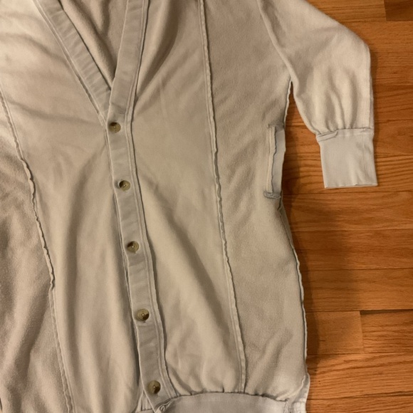 We The Free People light blue Long Button Cardigan Sweater oversized XL NWOT - Picture 12 of 16